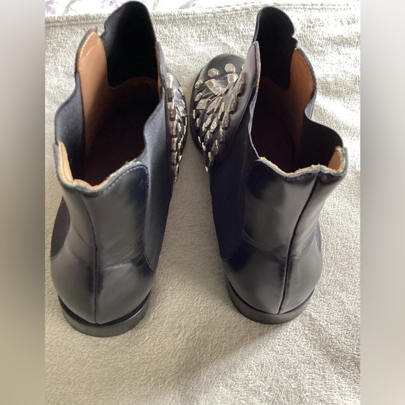 Samuel Failli Black and Silver Studded Ankle Booties - Picture 5 of 13